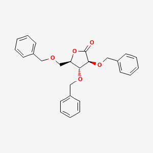 3β,4α-Bis(benzyloxy)-5β-(benzyloxymethyl)tetrahydrofuran-2-one structure, CAS 14233-64-8