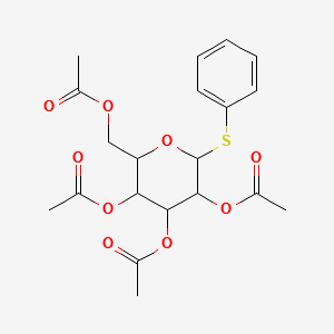alpha.-D-Glucopyranoside, phenyl 1-thio-, tetraacetate structure, CAS 13992-16-0