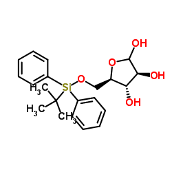 (3S,4S,5R)-5-(((tert-butyldiphenylsilyl)oxy)methyl)tetrahydrofuran-2,3,4-triol structure, CAS 168608-39-7