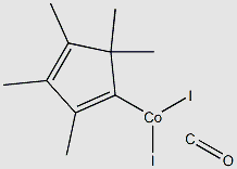 carbonyldiiodo(pentamethylcyclopentadienyl)cabalt structure, CAS 35886-64-7