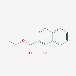 Naphthalenecarboxylic acid, 1-bromo-, ethyl ester structure, CAS 773134-84-2