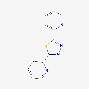 Pyridine,2,2'-(1,3,4-thiadiazole-2,5-diyl)bis- structure, CAS 2726-92-3