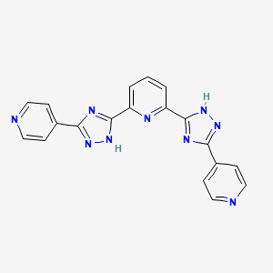 2,6-bis(3-(pyrid-4-yl)-1,2,4-triazolyl)pyridine structure, CAS 1451496-51-7