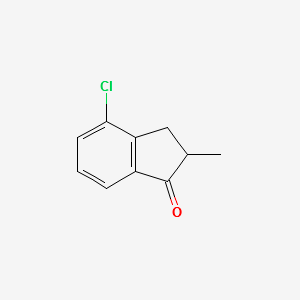 4-chloro-2-methyl-1-indanone structure, CAS 245653-50-3
