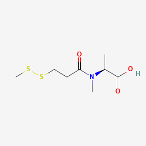 (S)-2-(N-Methyl-3-(Methyldisulfanyl)propanaMido)propanoic acid structure, CAS 138148-62-6
