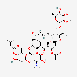 Tylosin, 3-acetate 4B-(3-methylbutanoate) structure, CAS 63409-12-1