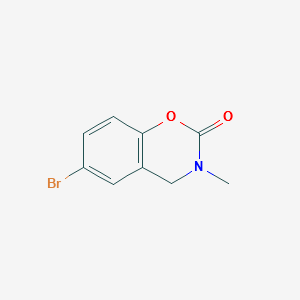 6-bromo-3-methyl-3,4-dihydro-2H-benzo[e][1,3]oxazin-2-one structure, CAS 309965-30-8
