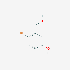 4-bromo-3-(hydroxymethyl)phenol structure, CAS 2737-20-4