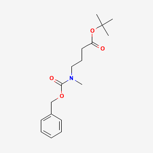 tert-butyl 4-(((benzyloxy)carbonyl)(methyl)amino)butanoate structure, CAS 229009-12-5