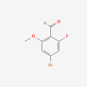 4-broMo-2-fluoro-6-Methoxybenzaldehyde structure, CAS 856767-09-4