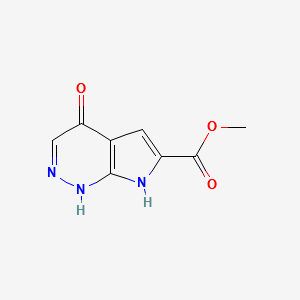 methyl 4-hydroxy-7H-pyrrolo[2,3-c]pyridazine-6-carboxylate structure, CAS 1269822-95-8