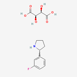 (R)-2-(3-Fluorophenyl)pyrrolidine L-Tartrate structure, CAS 1391463-17-4