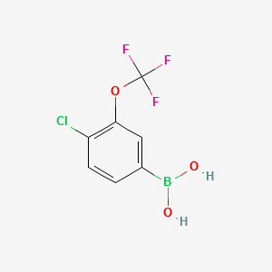 BORONIC ACID, [4-CHLORO-3-(TRIFLUOROMETHOXY)PHENYL]- structure, CAS 902757-07-7