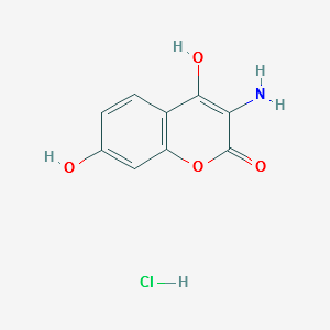 3-AMino-4,7-dihydroxycouMarin hydrochloride structure, CAS 90322-50-2