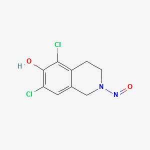 5,7-dichloro-2-nitroso-1,2,3,4-tetrahydroisoquinolin-6-ol structure, CAS 2A-1188439