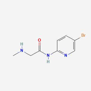 N-(5-Bromo-pyridin-2-yl)-2-methylamino-acetamide structure, CAS 1152577-95-1