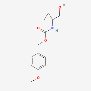 Carbamic acid, N-[1-(hydroxymethyl)cyclopropyl]-, (4-methoxyphenyl)methyl ester structure, CAS 1620284-33-4