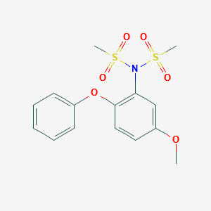 N-(5-methoxy-2-phenoxyphenyl)-N-(methylsulfonyl)methanesulfonamide structure, CAS 2375563-22-5