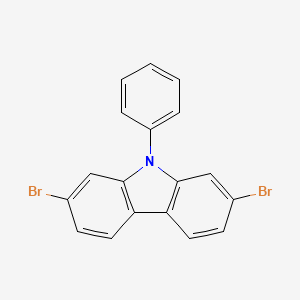 2,7-Dibromo-N-phenylcarbazole structure, CAS 444796-09-2