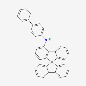 9,9'-Spirobi[9H-fluoren]-4-amine, N-[1,1'-biphenyl]-4-yl- structure, CAS 1421789-18-5