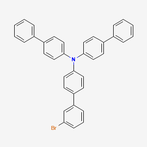 N,N-di([1,1'-biphenyl]-4-yl)-3'-bromo-[1,1'-biphenyl]-4-amine structure, CAS 952431-33-3
