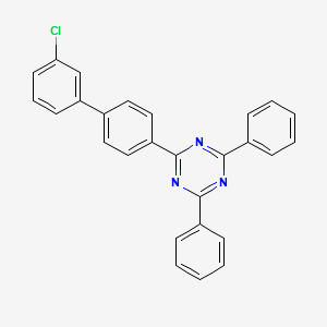 2-(3'-Chloro[1,1'-biphenyl]-4-yl)-4,6-diphenyl-1,3,5-triazine structure, CAS 1443049-84-0