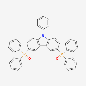 (9-phenyl-9H-carbazole-3,6-diyl)bis(diphenylphosphine oxide) structure, CAS 1019843-00-5