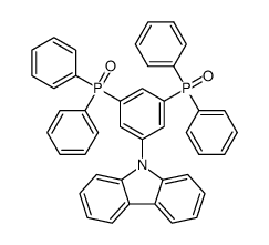 9-(3,5-Bis(diphenylphosphoryl)phenyl)-9H -carbazole structure, CAS 1256573-07-5