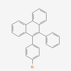 Phenanthrene, 9-(4-bromophenyl)-10-phenyl- structure, CAS 1274702-35-0