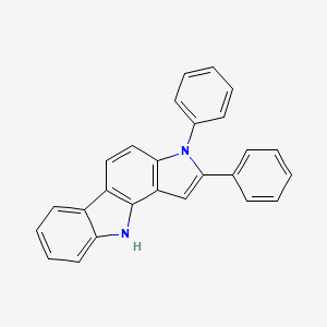 Pyrrolo[3,2-a]carbazole, 3,10-dihydro-2,3-diphenyl- structure, CAS 1443048-86-9