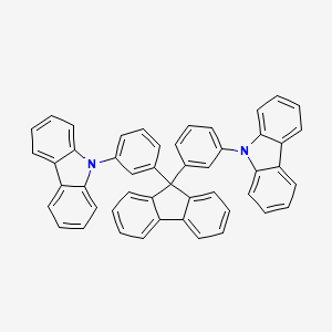 9H-Carbazole, 9,9'-(9H-fluoren-9-ylidenedi-3,1-phenylene)bis structure, CAS 1431945-64-0