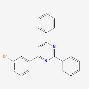 4-(3-Bromophenyl)-2,6-diphenylpyrimidine structure, CAS 864377-28-6
