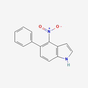 1H-Indole, 4-nitro-5-phenyl- structure, CAS 160096-30-0