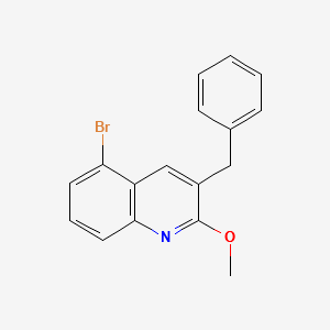 3-benzyl-5-bromo-2-methoxyquinoline structure, CAS 918518-83-9