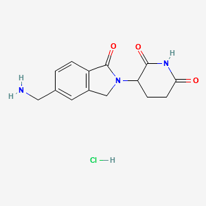 3-(5-(aminomethyl)-1-oxoisoindolin-2-yl)piperidine-2,6-dione hydrochloride structure, CAS 1158264-69-7