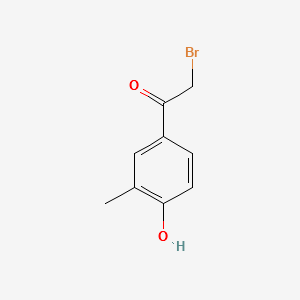 2-bromo-1-(4-hydroxy-3-methylphenyl)ethan-1-one structure, CAS 41877-17-2