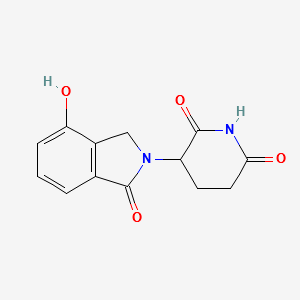 3-(4-hydroxy-1-oxo-1,3-dihydroisoindol-2-yl)piperidine-2,6-dione structure, CAS 1061604-41-8