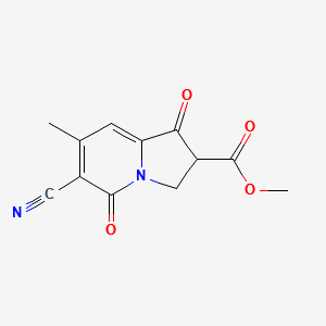 6-Cyano-1,2,3,5-tetrahydro-7-Methyl-1,5-dioxo-2-Indolizinecarboxylic Acid Methyl Ester structure, CAS 66917-18-8