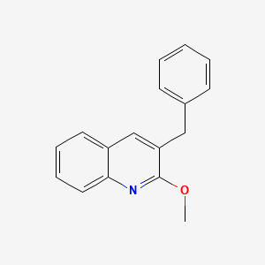 Quinoline, 2-methoxy-3-(phenylmethyl)- structure, CAS 1381767-10-7