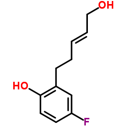 5-(5-fluoro-2-hydroxy-phenyl)-E-2-penten-1-ol structure, CAS 303176-38-7