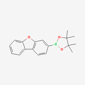 3-(4,4,5,5-Tetramethyl-[1,3,2]dioxaborolan-2-yl)-dibenzofuran structure, CAS 1056113-50-8
