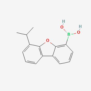 (6-isopropyldibenzo[b,d]furan-4-yl)boronic acid structure, CAS 1435893-11-0