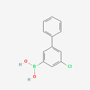 B-(5-Chloro[1,1'-biphenyl]-3-yl)boronic acid structure, CAS 1186403-21-3