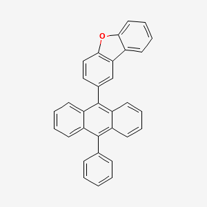 2-(10-Phenyl-9-anthracenyl)dibenzofuran structure, CAS 1416962-85-0