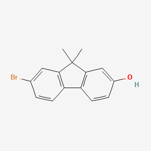7-BroMo-9,9-diMethyl-2-fluorenol structure, CAS 1256619-51-8