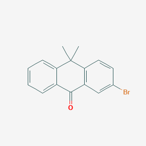 9(10H)-Anthracenone, 2-bromo-10,10-dimethyl- structure, CAS 1346010-10-3