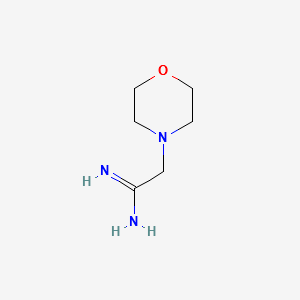 2-morpholinoacetamidine structure, CAS 14890-25-6