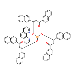 Tris(dinaphthoylmethane) mono(phenathroline)europium (III) structure, CAS 202460-56-8