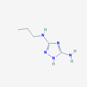 1H-1,2,4-Triazole-3,5-diamine,N-propyl-(9CI) structure, CAS 87253-78-9