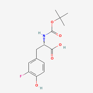 N-BOC-3-FLUORO-L-TYROSINE structure, CAS 125218-33-9